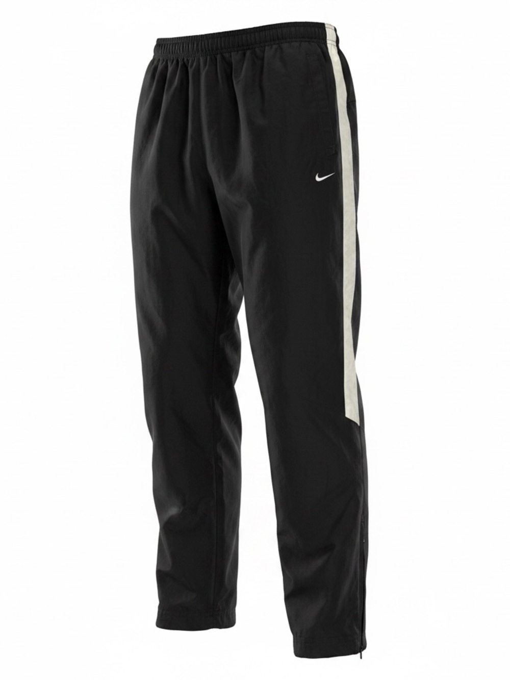 Nike Y2K Men's Black & White Side panel Basketball Track XL Zip Leg Adjustable